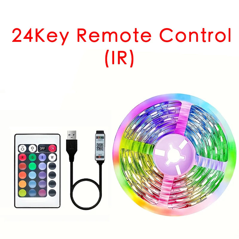 USB RGB LED Strip Light APP Control IR Bluetooth Tape