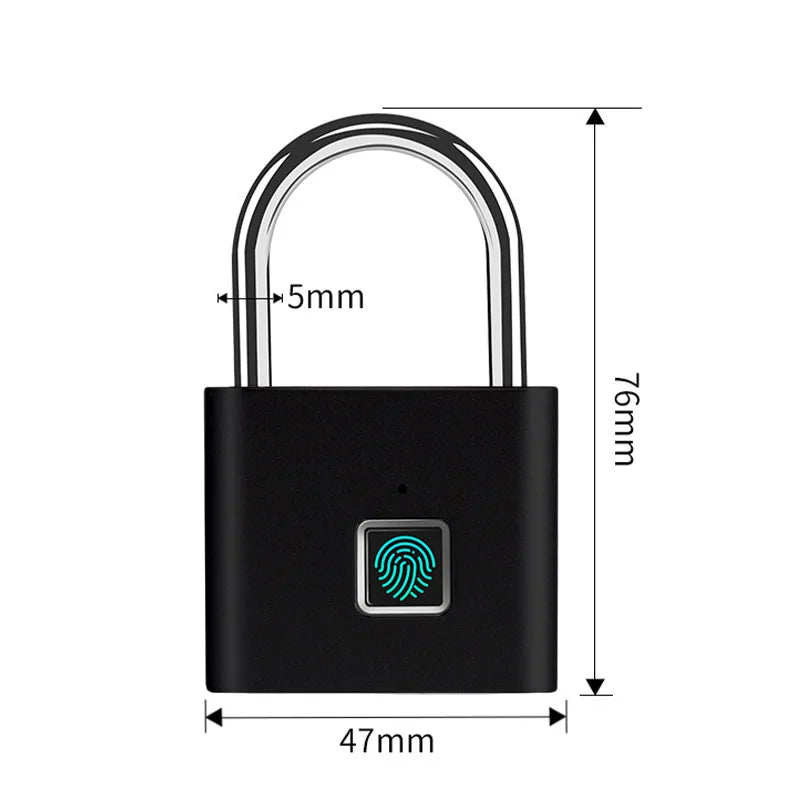 Smart Rechargeable Fingerprint Padlock