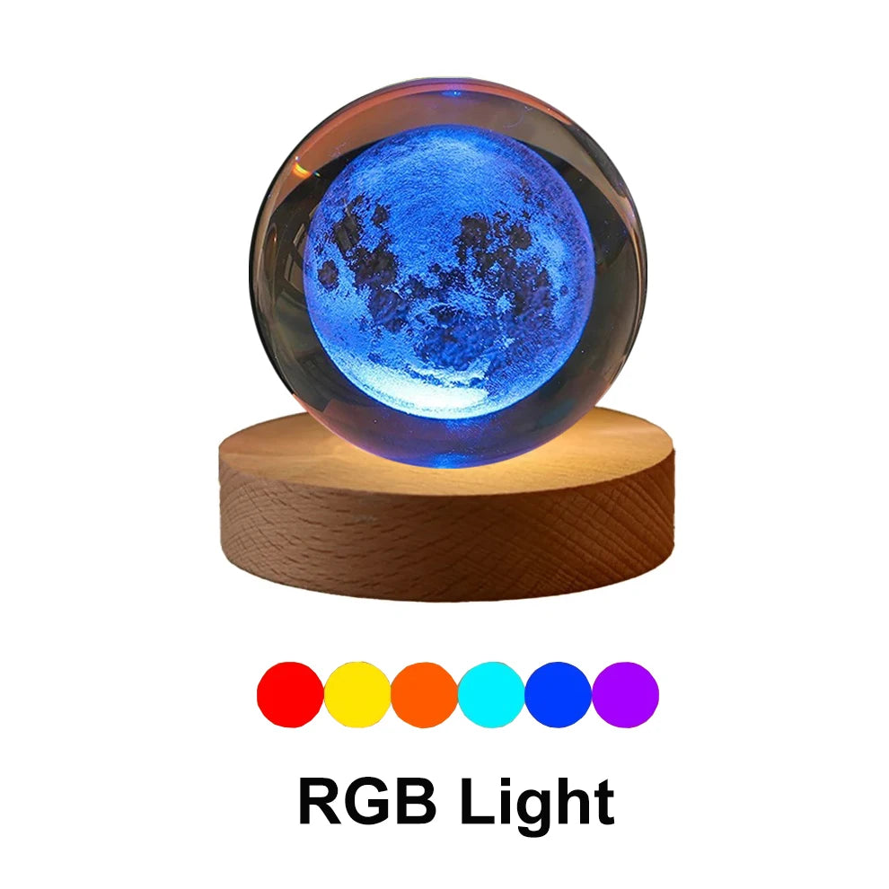 RGB Bedside Solar Cosmos Crystal Ball