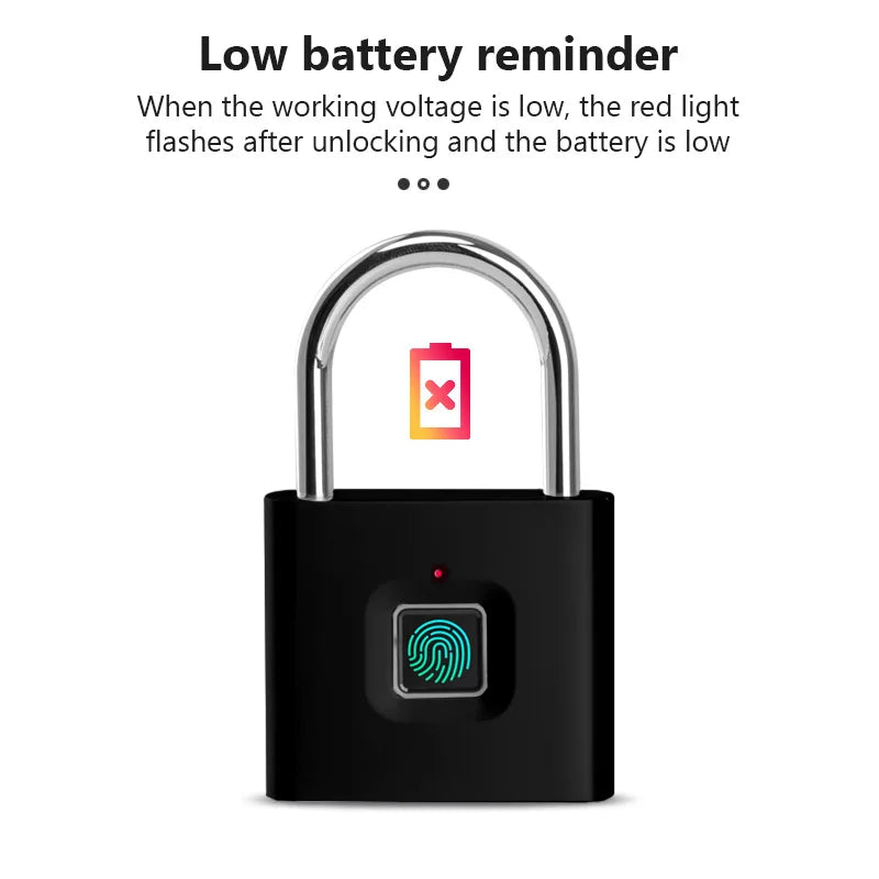 Smart Rechargeable Fingerprint Padlock