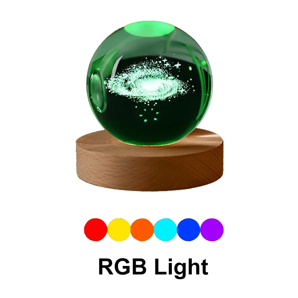 RGB Bedside Solar Cosmos Crystal Ball