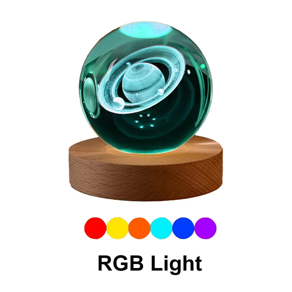 RGB Bedside Solar Cosmos Crystal Ball