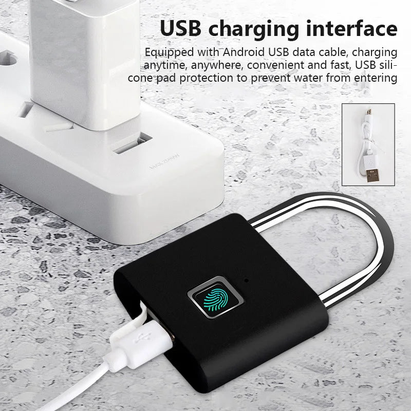 Smart Rechargeable Fingerprint Padlock