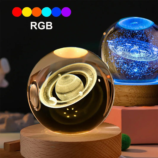 RGB Bedside Solar Cosmos Crystal Ball