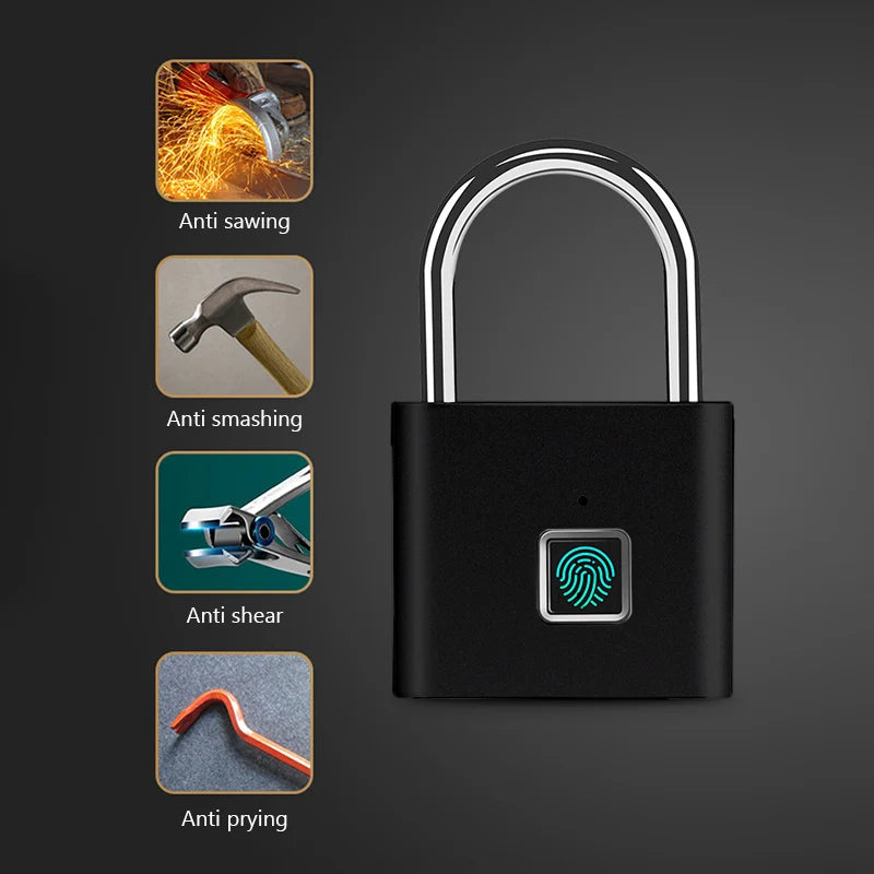 Smart Rechargeable Fingerprint Padlock