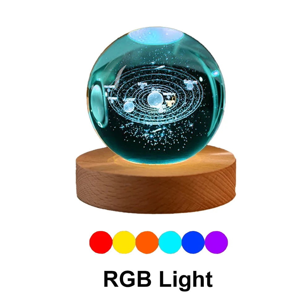 RGB Bedside Solar Cosmos Crystal Ball