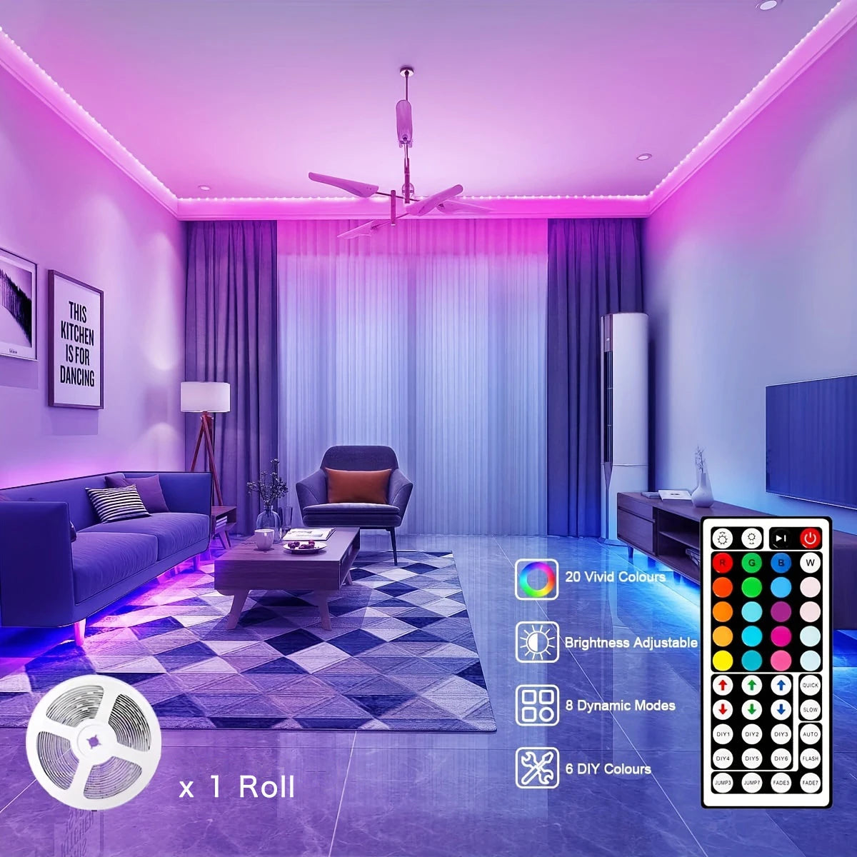 USB RGB LED Strip Light APP Control IR Bluetooth Tape
