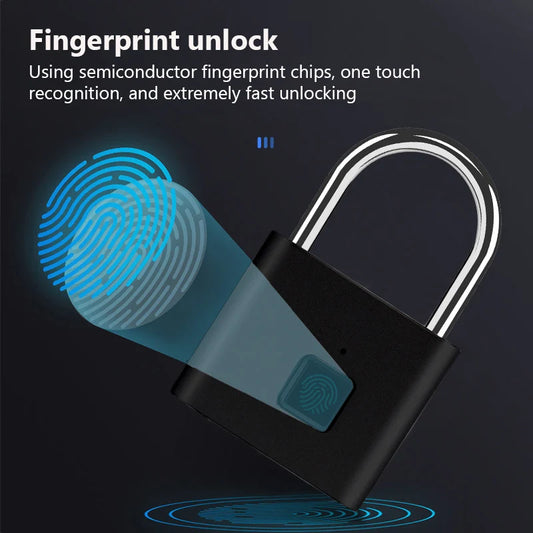 Smart Rechargeable Fingerprint Padlock