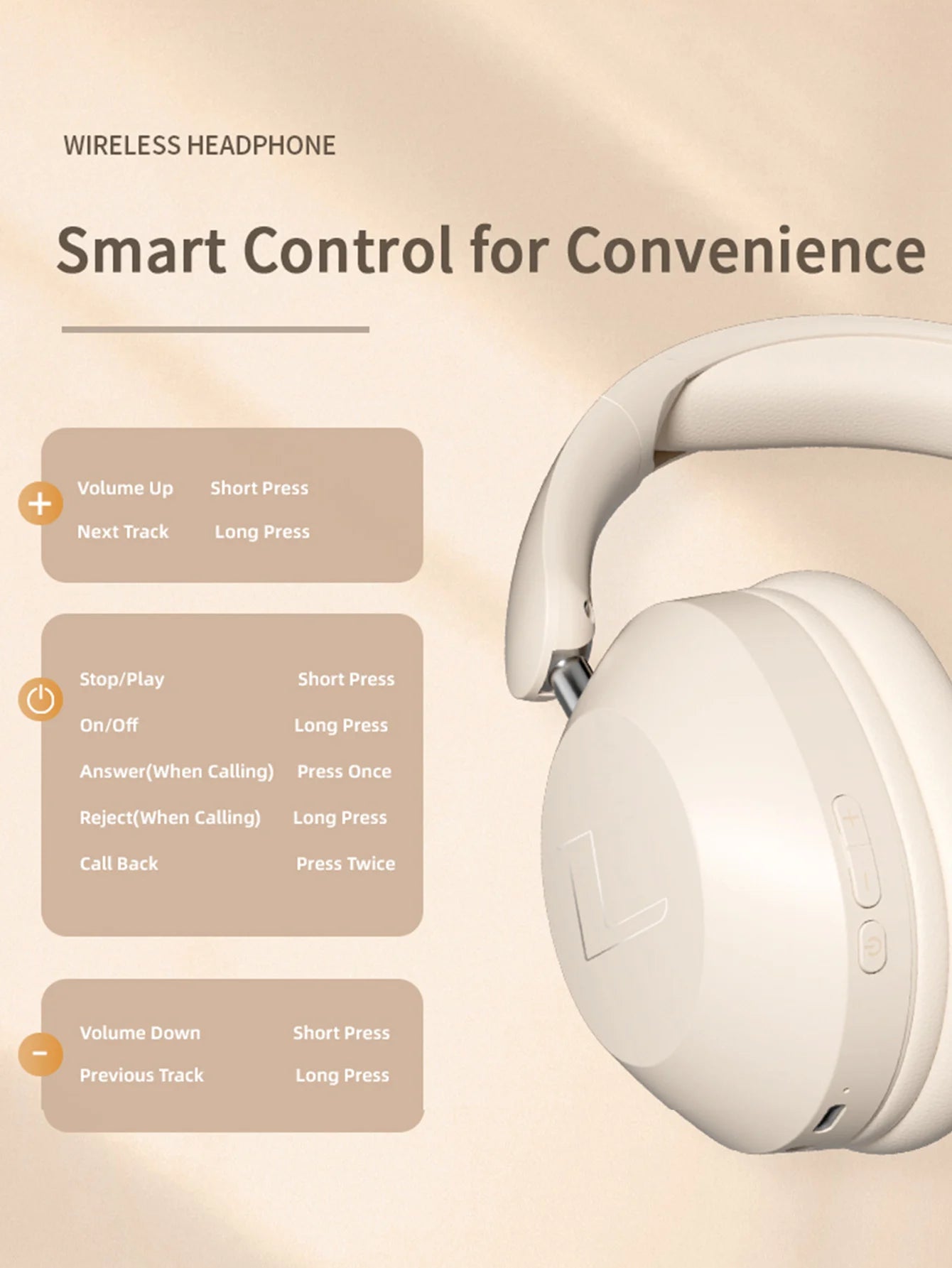 Over-ear Bluetooth headphones